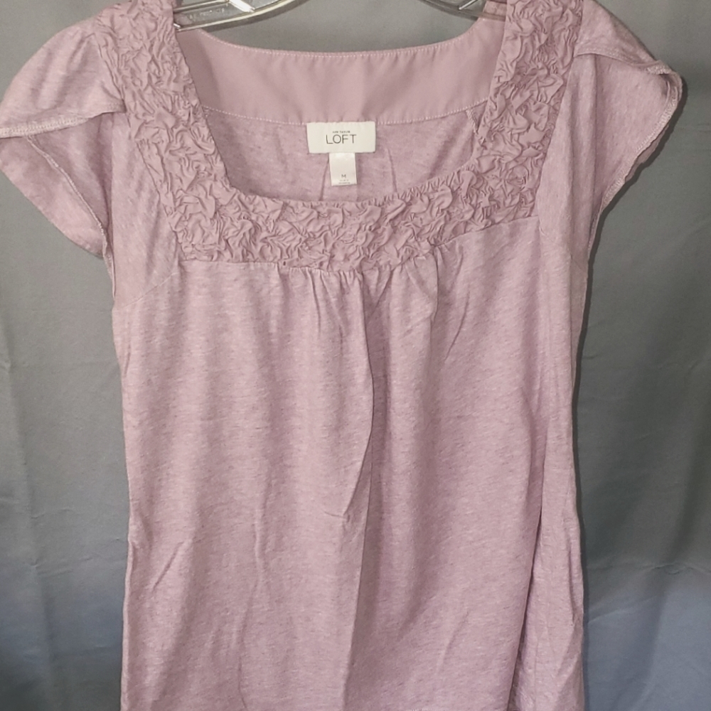 Loft Lavender Square-Neck Top